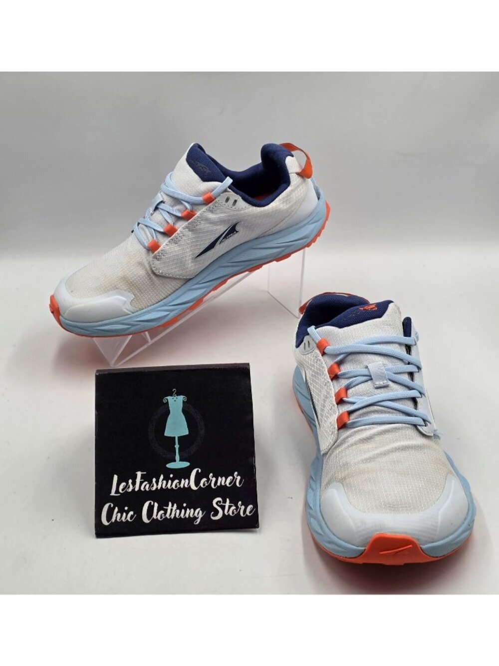 Altra Women's Blue White Orange Superior 6 Light Trail Running Shoes Sz 7.5 3902